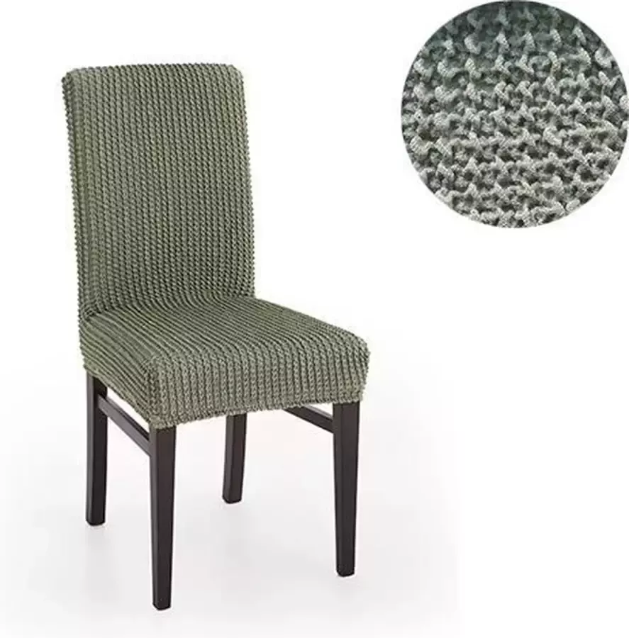 Belmarti Stoelhoes Milos Lichtgrijs Stoelhoezen voor eetkamerstoelen met hoge rugleuning Extreme Stretch stoelhoezen Antistatisch: geen geknetter Ademend Katoen: geen zweten