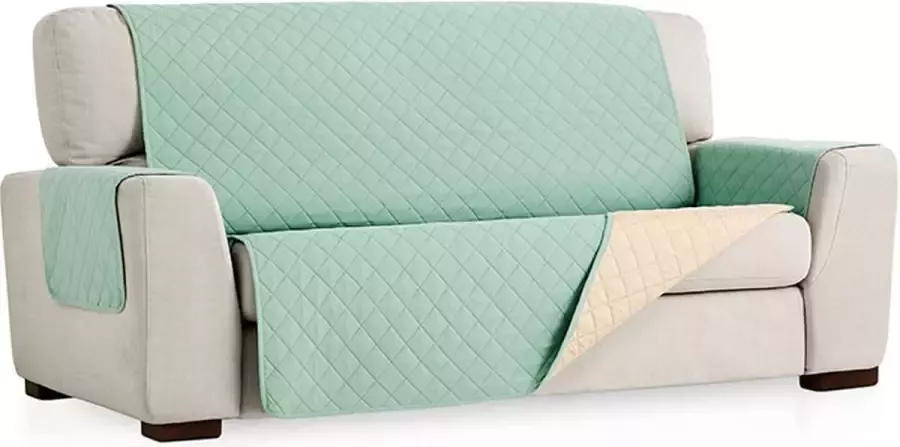 Belmarti Sweet Duo quilt Bankbeschermer 180cm breed Mint Twee kanten te gebruiken OekoTex keurmerk