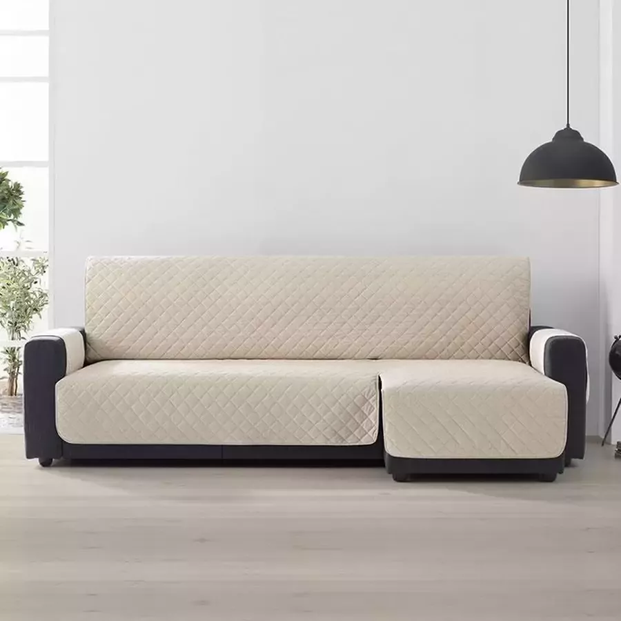 Bellmarti Belmarti Bankbeschermer Velvet Chaise Longue Rechts 240cm breed Beige Soft Touch Anti-slip onderkant Premium kwaliteit uit Europa
