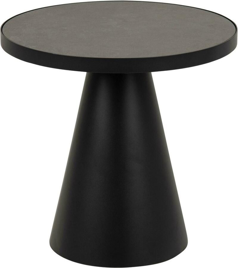 Bendt Salontafel Anemone Keramiek 46cm Zwart Rond