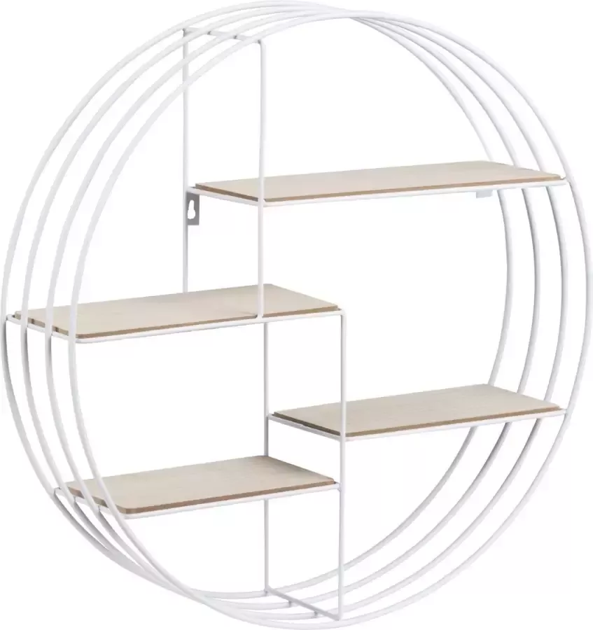 Bendt Metalen Wandrek 'Keonda' Ø 45cm kleur wit