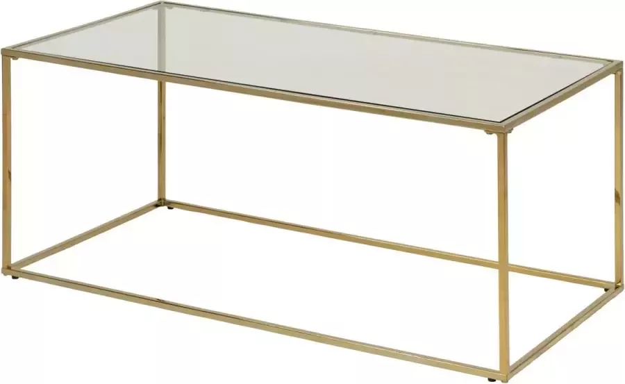 Hioshop Crawl salontafel gouden frame glas clear. - Foto 2