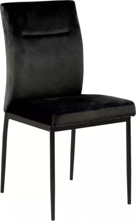 Bendt Sohome Eetkamerstoel 'Paisley' Velvet kleur Zwart set van 2 stuks - Foto 1