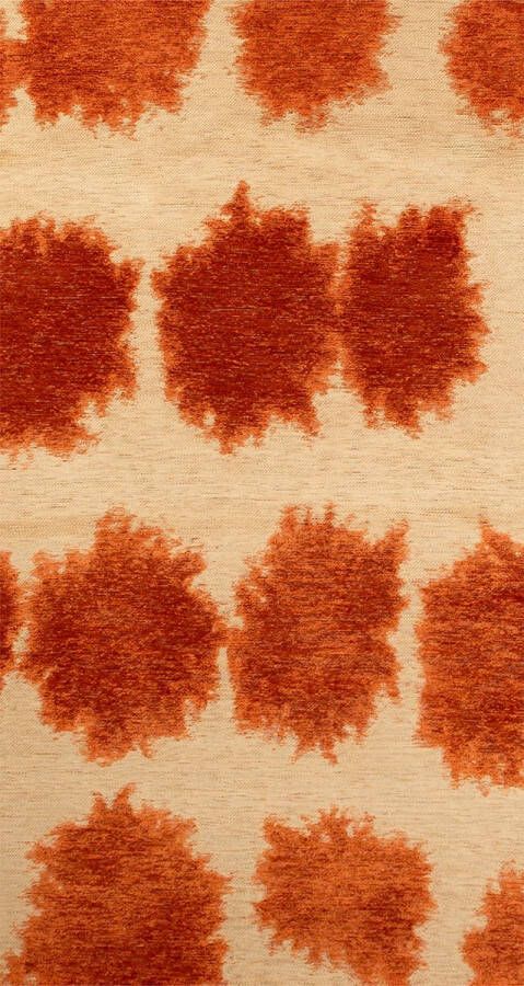 Beneffito Paintball oranje en rood structuurpatroon hedendaags abstract vloerkleed Tapijt 80 x 150 cm