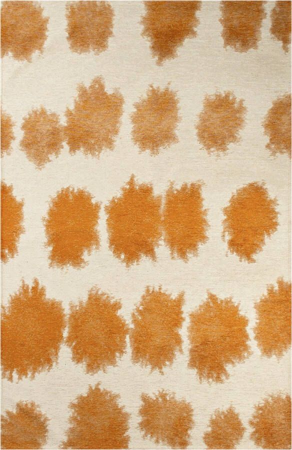 Beneffito Paintball oranje structuurpatroon hedendaags abstract vloerkleed Tapijt 170 x 240 cm - Foto 2