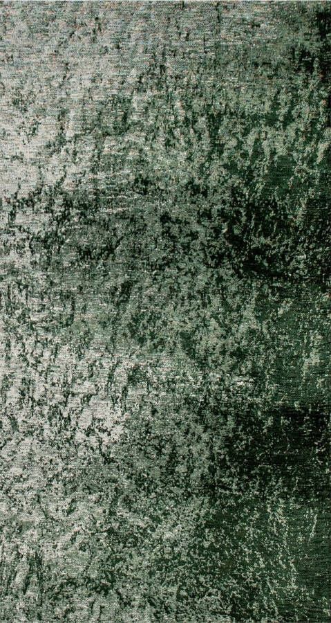 Beneffito Vloerkleed Reflect met verbrand groen en wit antiek effect 80 x 150 cm