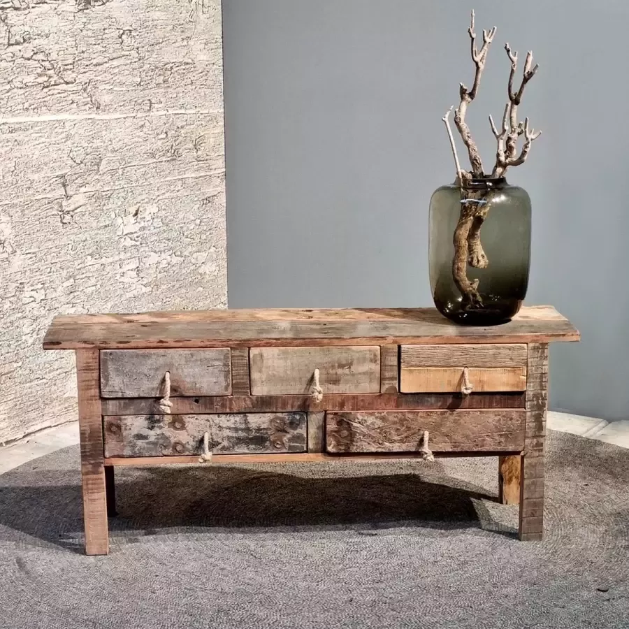 Benoa Albia 5 Drawer Wooden Sideboard 122 cm - Foto 2