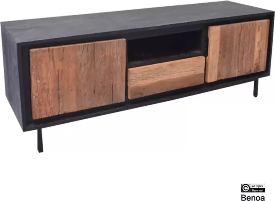 Benoa TV-meubel Anayah gerecycled hout 140 cm zwart - Foto 2