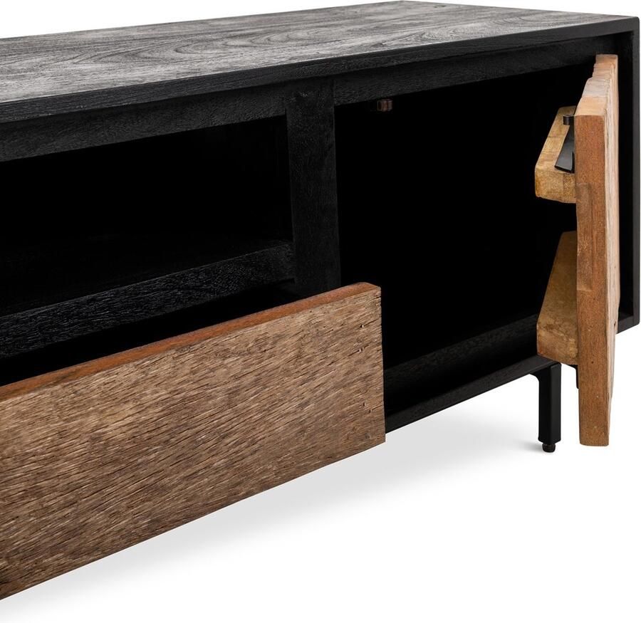 Benoa Tv kast industrieel Mangohout Mango naturel 180 x 40 x 50(h) cm Top kwaliteit