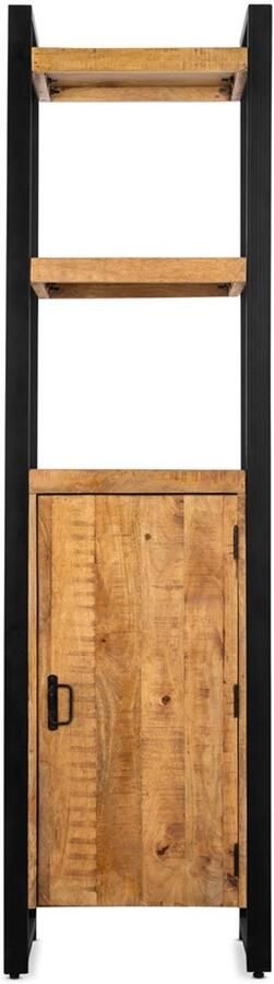 Benoa Mangohouten Boekenkast Britt met 1 deur 55 cm