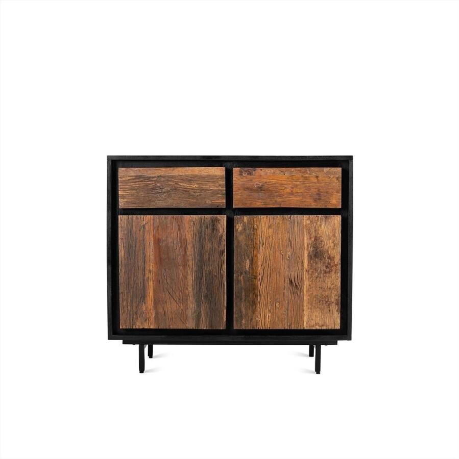 Benoa Dressoir Anayah gerecycled hout 90 cm zwart - Foto 2