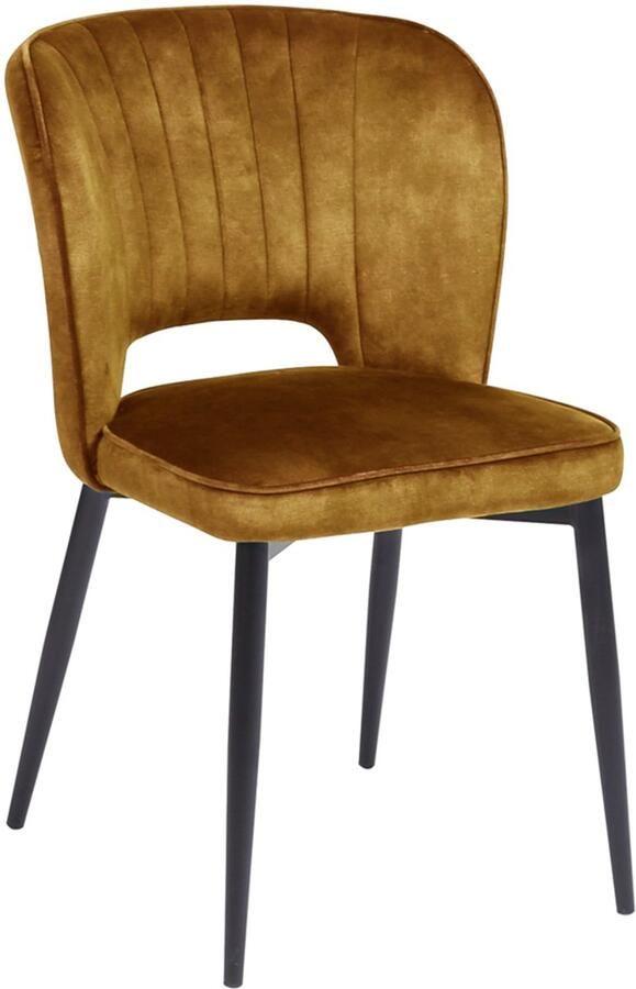 Benoa Eetkamerstoel Amalia velvet Goud (set van 2)