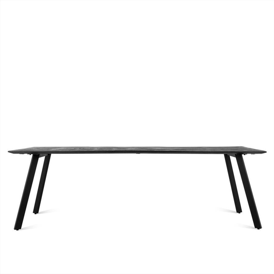 Benoa Eettafel Mangohout Berlin Zwart – Rechthoek 220 x 90 cm