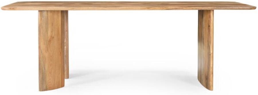 Benoa Eettafel Jade rechthoekig 220x100 cm – Mangohout Naturel – Japandi eetkamertafel