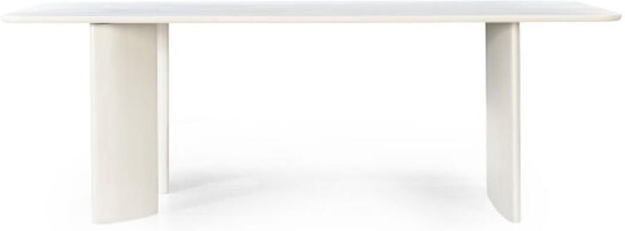 Benoa Eettafel Jade rechthoekig 220x100 cm – Mangohout Off White – Japandi eetkamertafel