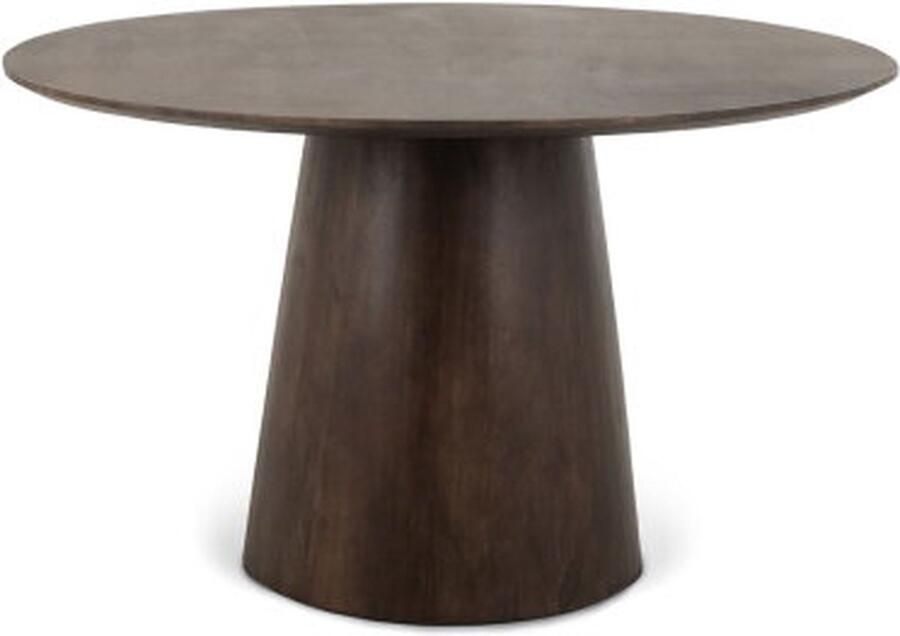 Benoa Eettafel Job Rond mangohout 130 cm Walnoot Japandi - Foto 2