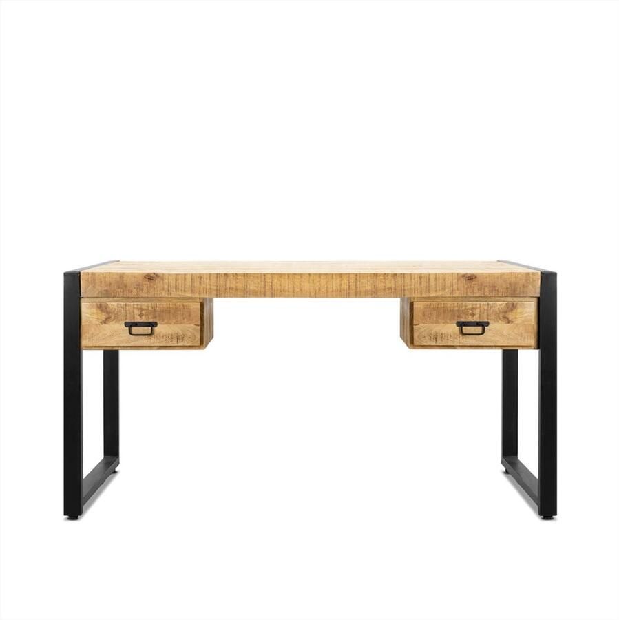 Benoa Mangohouten Bureau Britt Bureau 150cm Bureau met lades