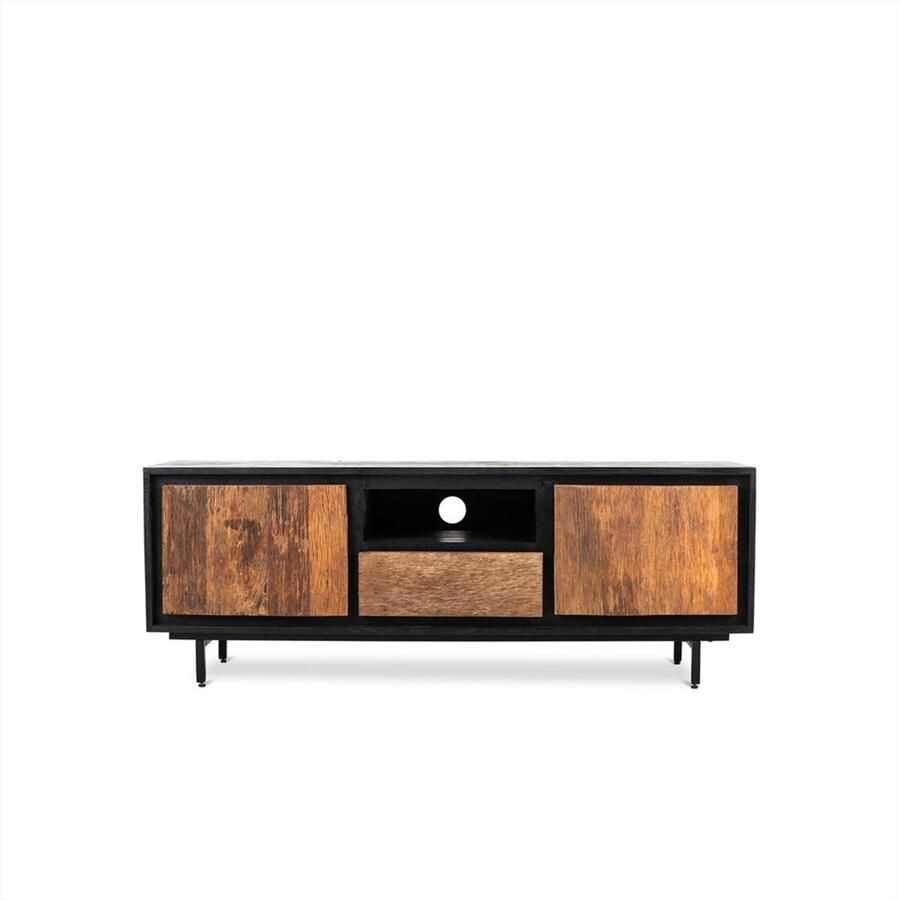 Benoa TV-meubel Anayah gerecycled hout 140 cm zwart - Foto 3