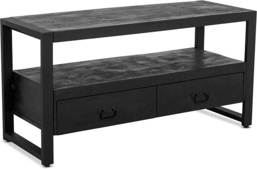 Benoa tv meubel Britt black edition mangohout industrieel - Foto 2