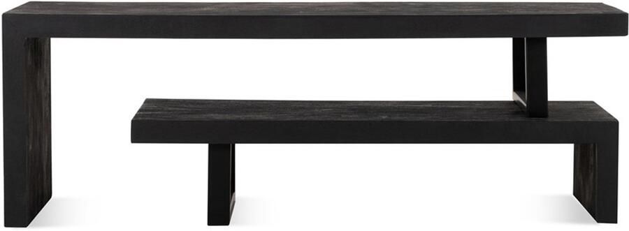 Benoa Uitschuifbaar Tv meubel Brandy mangohout 140-210 cm Zwart - Foto 3