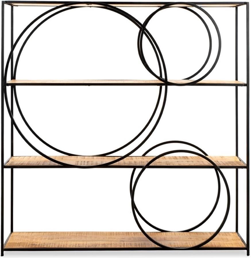 Benoa Wandkast Muurkast- Treeriver Wooden Iron Cabinet 120 cm woonkamer horstdeco - Foto 2