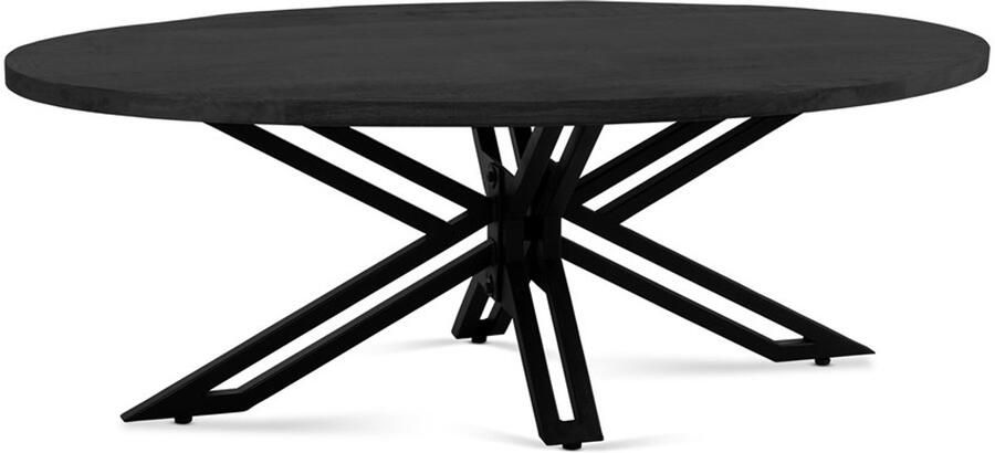 Benoa Yana salontafel ovaal 130 cm Zwart Mangohout