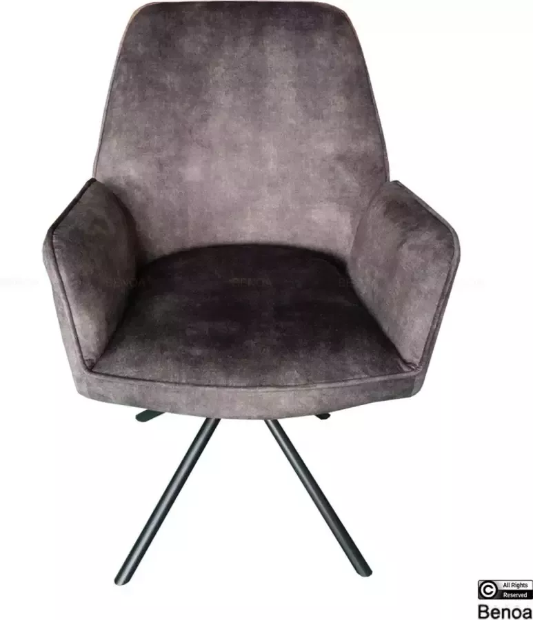 Benoa Eetkamerstoel Noah velvet Moss (set van 2) - Foto 3