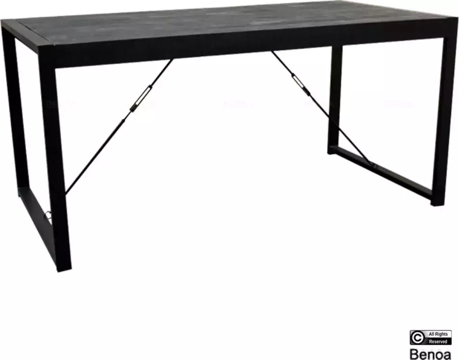 Benoa Eettafel Britt mangohout 160 x 90 cm Zwart - Foto 3