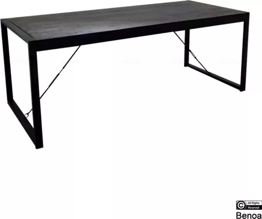 Benoa Eettafel Britt mangohout 200 x 90 cm Zwart