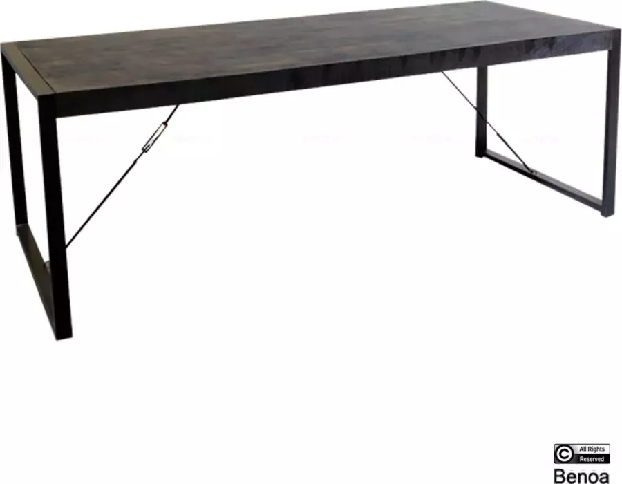 Benoa Eettafel Britt mangohout 220 x 90 cm Zwart - Foto 3