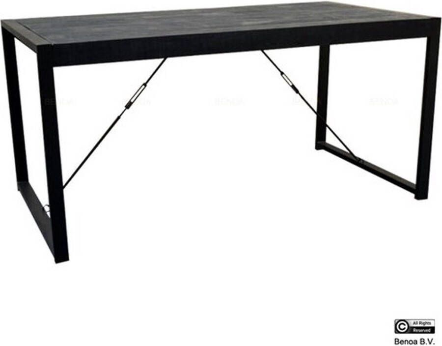 Benoa Eettafel Britt mangohout 180 x 90 cm Zwart