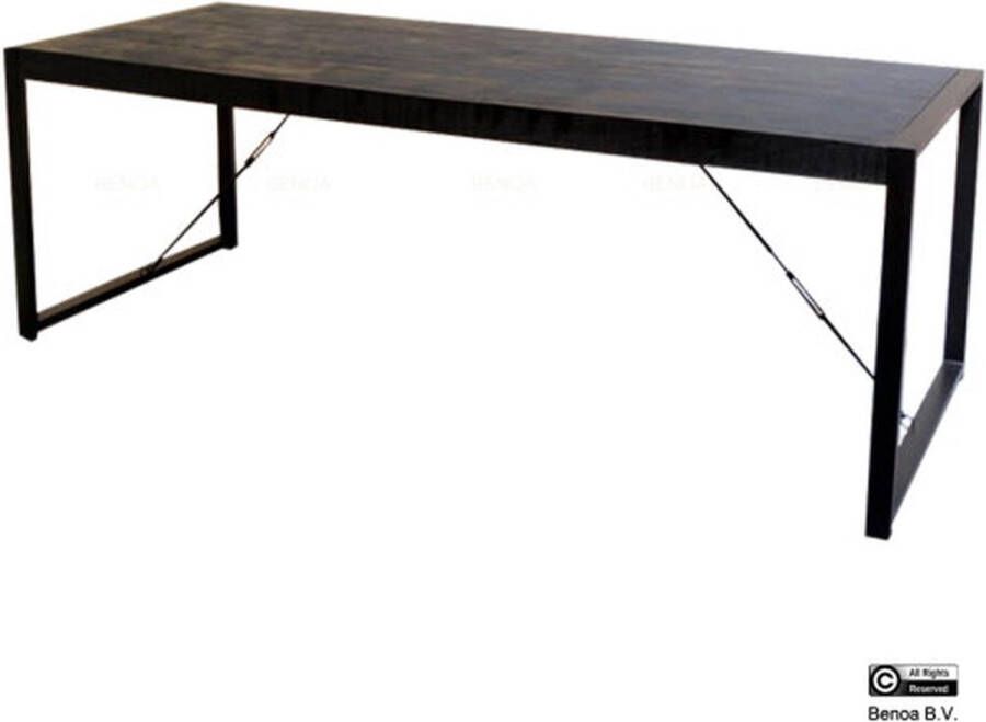 Benoa Eettafel Britt mangohout 220 x 90 cm Zwart - Foto 2