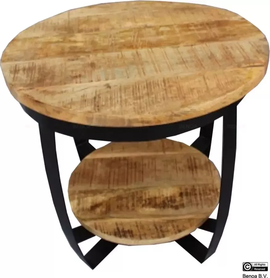 Benoa Bijzettafel Paras rond mangohout 60 cm