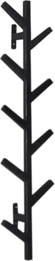 Benoa Kapstok Metaal 9 haken verticaal zwart set van 2