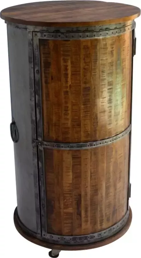 Benoa Sheffield Mango Winecabinet Natural Steel 110 cm