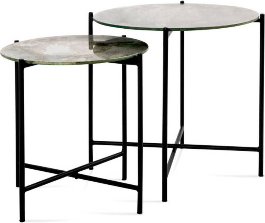 Benoa Milwaukee Glass & Iron Sidetable 49 cm