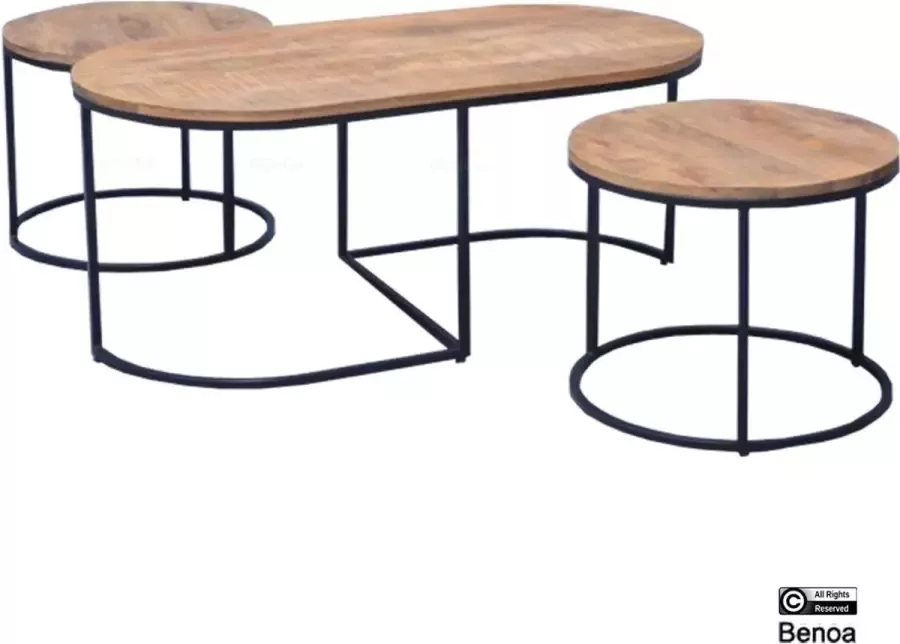 Benoa Oval Coffee Table Set Of 3 - Foto 1