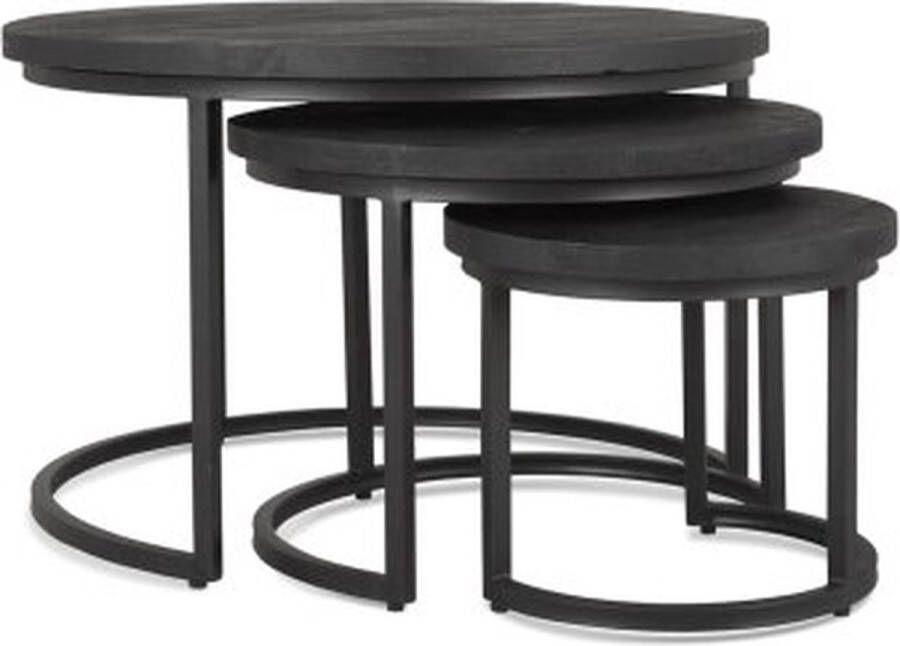 Benoa Coffee Table 3cm Top Black (Set of 3) - Foto 1