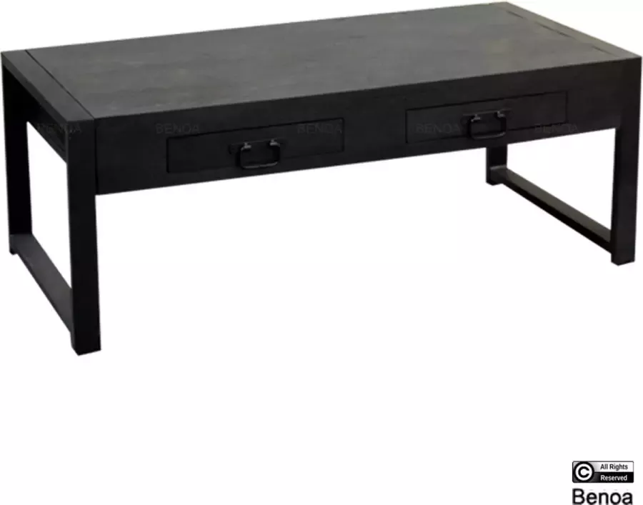 Benoa Britt 2 Drawer Coffee Table Black 120 cm - Foto 2