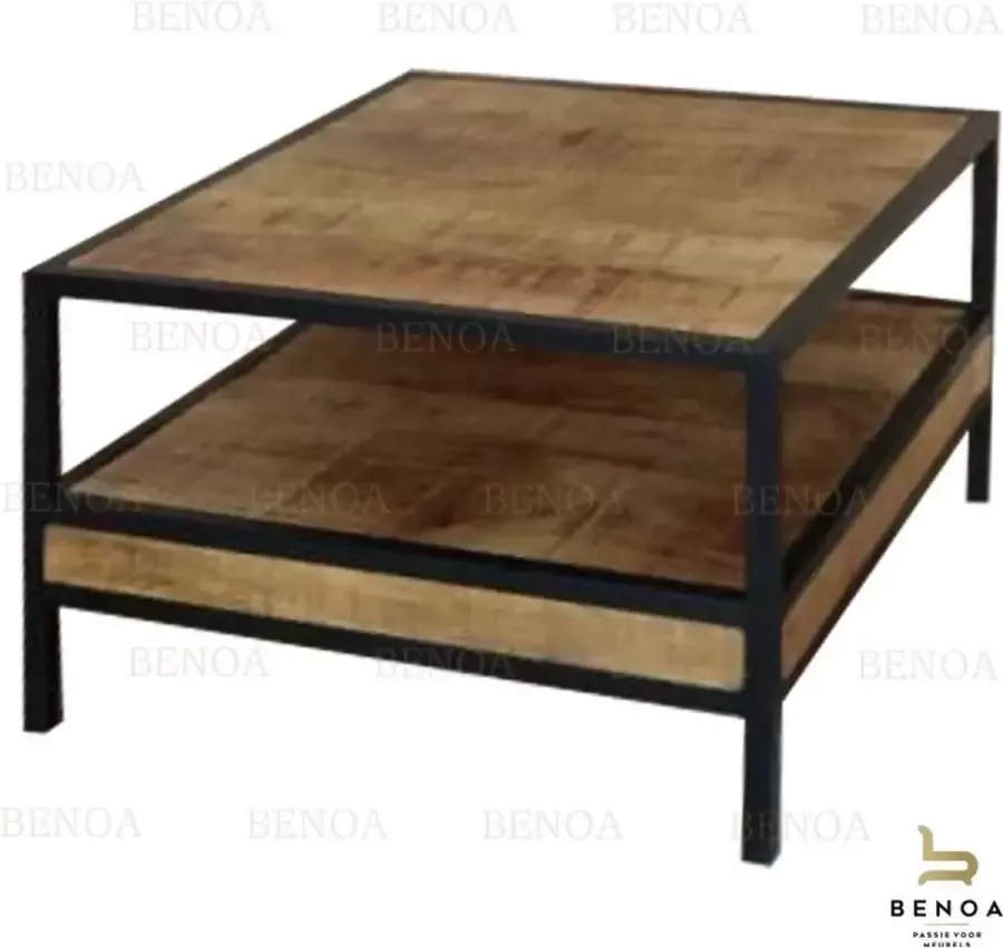 Benoa Salontafel GB met onderplank- Mangohout 60 cm