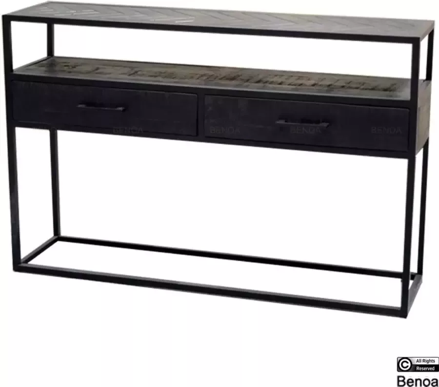Benoa Jax 2 Drawer Console Table Black 120 - Foto 1