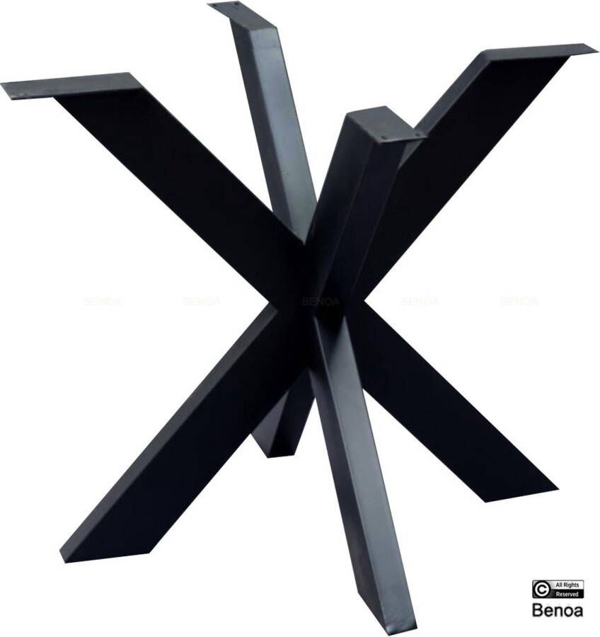 Benoa Spider onderstel ronde tafel metaal knck down 87x87 cm Zwart - Foto 2