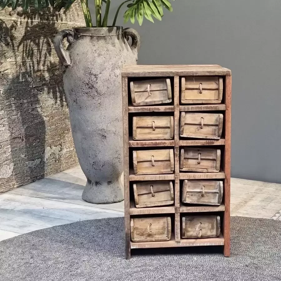 Benoa Talihina Small Cabinet with Brick Moulded Drawers 70 cm - Foto 1