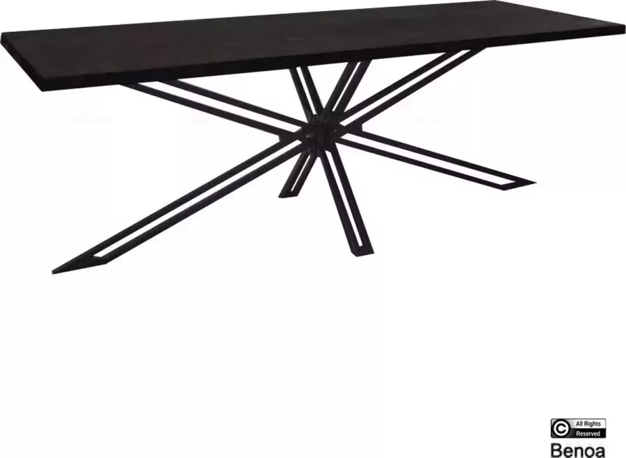 Benoa Yana eettafel 120 cm Zwart Mangohout Rechthoek - Foto 1