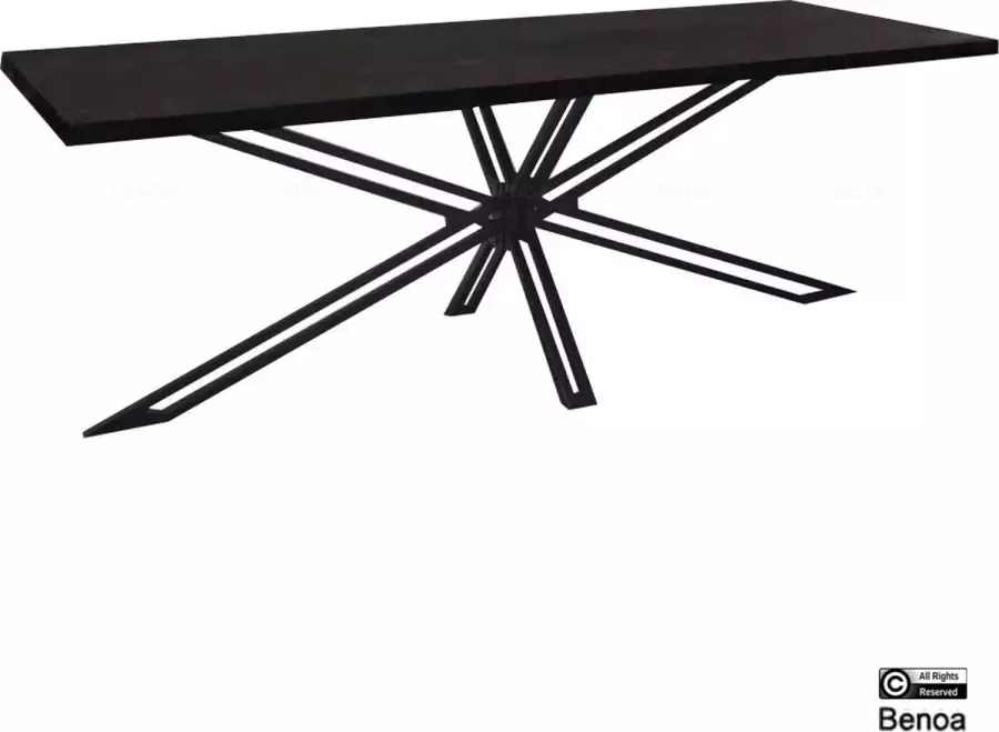 Benoa Yana eettafel 160 cm Zwart Mangohout Rechthoek - Foto 2