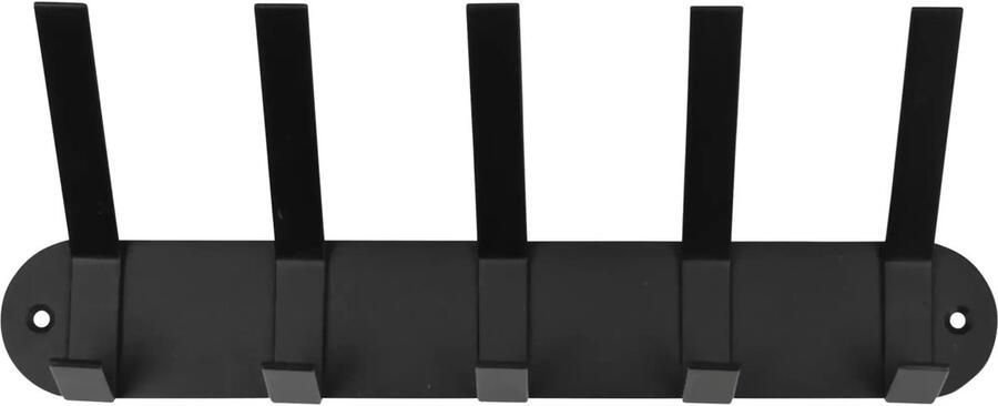 Benson Kapstok met 5 dubbele haken Staal Wandmodel 30 cm Inclusief bevestigingsmateriaal