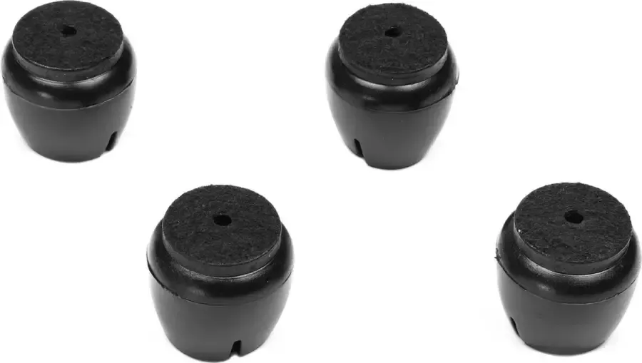 Benson PVC Stoelpoot Beschermers Set Antislip Vilt Zwart 4 stuks