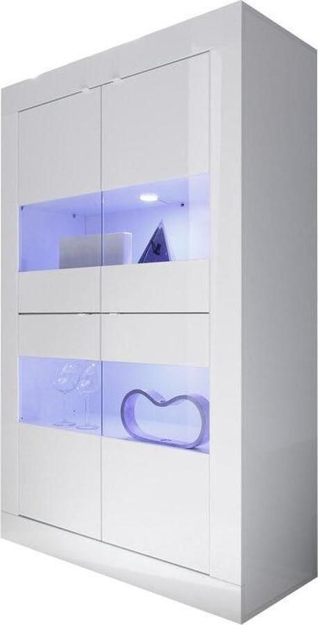 INOSIGN Vitrinekast Basis hoogte 162 cm staande vitrine met 4 deuren metalen handgrepen - Foto 13