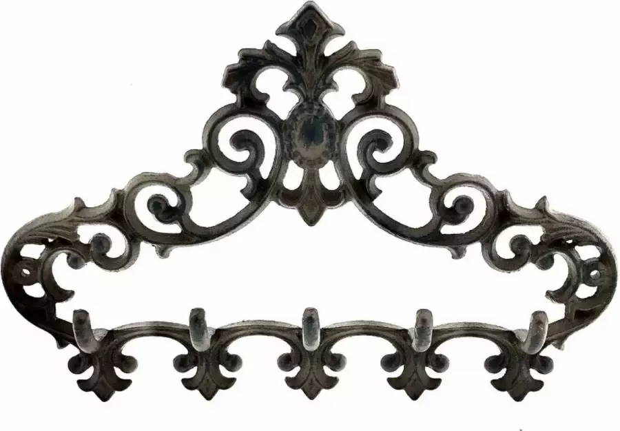 Benza Gietijzeren kapstok met 5 haken 33 5 x 22 cm