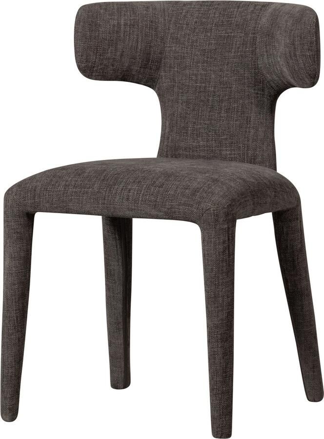 WOOOD BePureHome Permit Eetkamerstoel Bekleed Van Top Tot Teen Tintle geweven Stof Espresso Bruin 78x52x53 cm - Foto 11